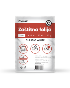 Classic White - Zaštitna folija 4 x 5m (53gr 3mik)