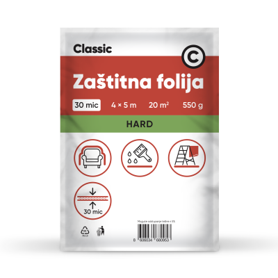 Classic Hard - Zaštitna folija 4 x 5m (550gr 30mik)